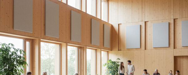 Panneaux acoustiques dans un espace communautaire